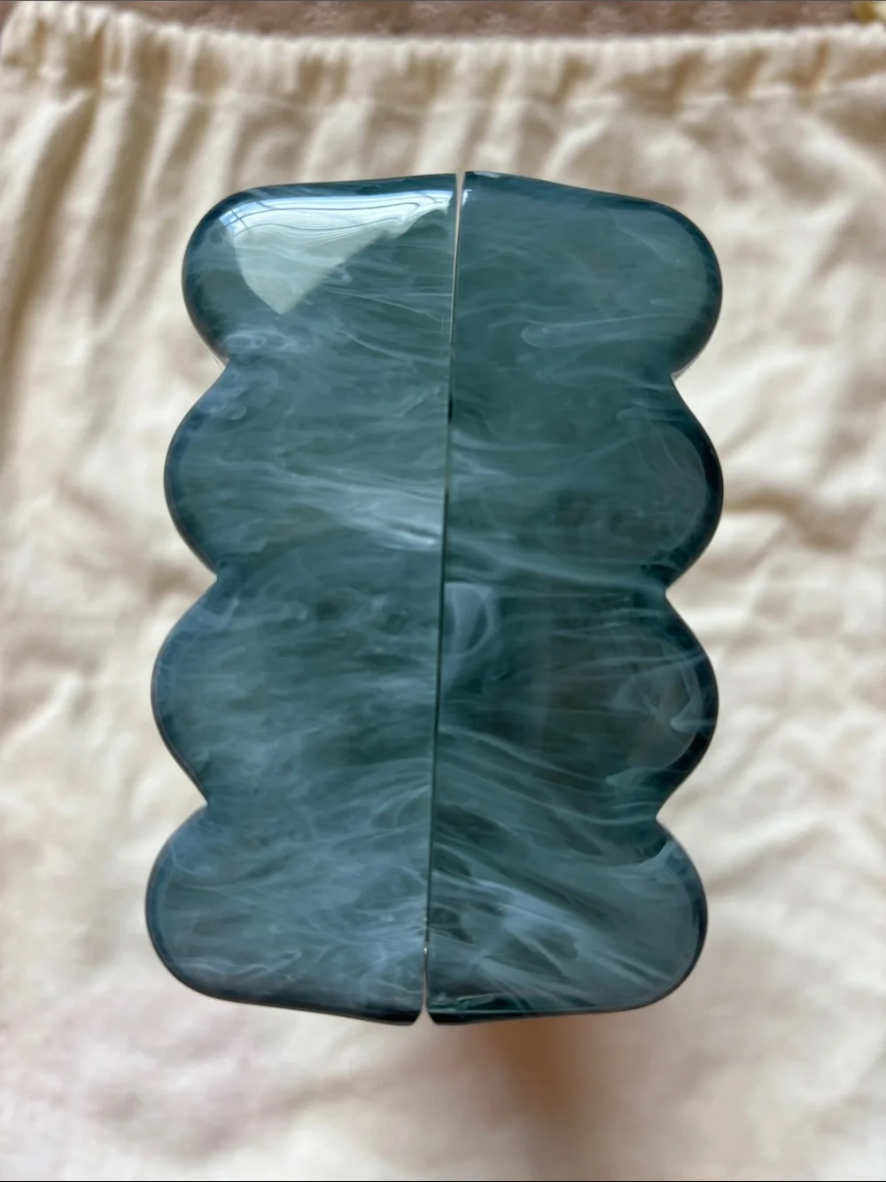 Cult Gaia Enid Clutch in Sea Spray